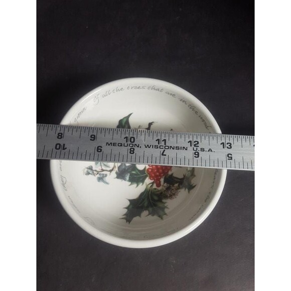 1 Portmeirion Christmas bowl, The Holly and the ivy English soup salad, cereal - Picture 3 of 8